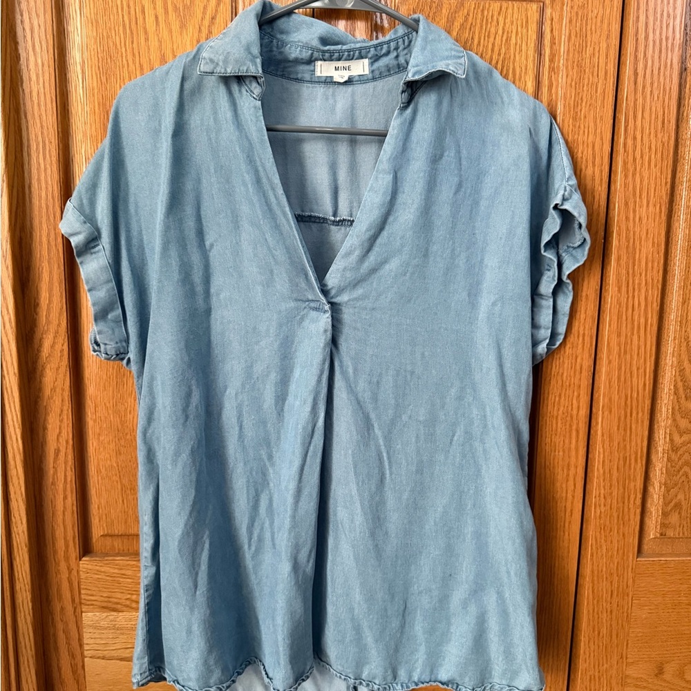 Casual light denim Women's Top